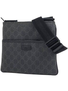Gucci GG Pattern Shoulder Bag Black